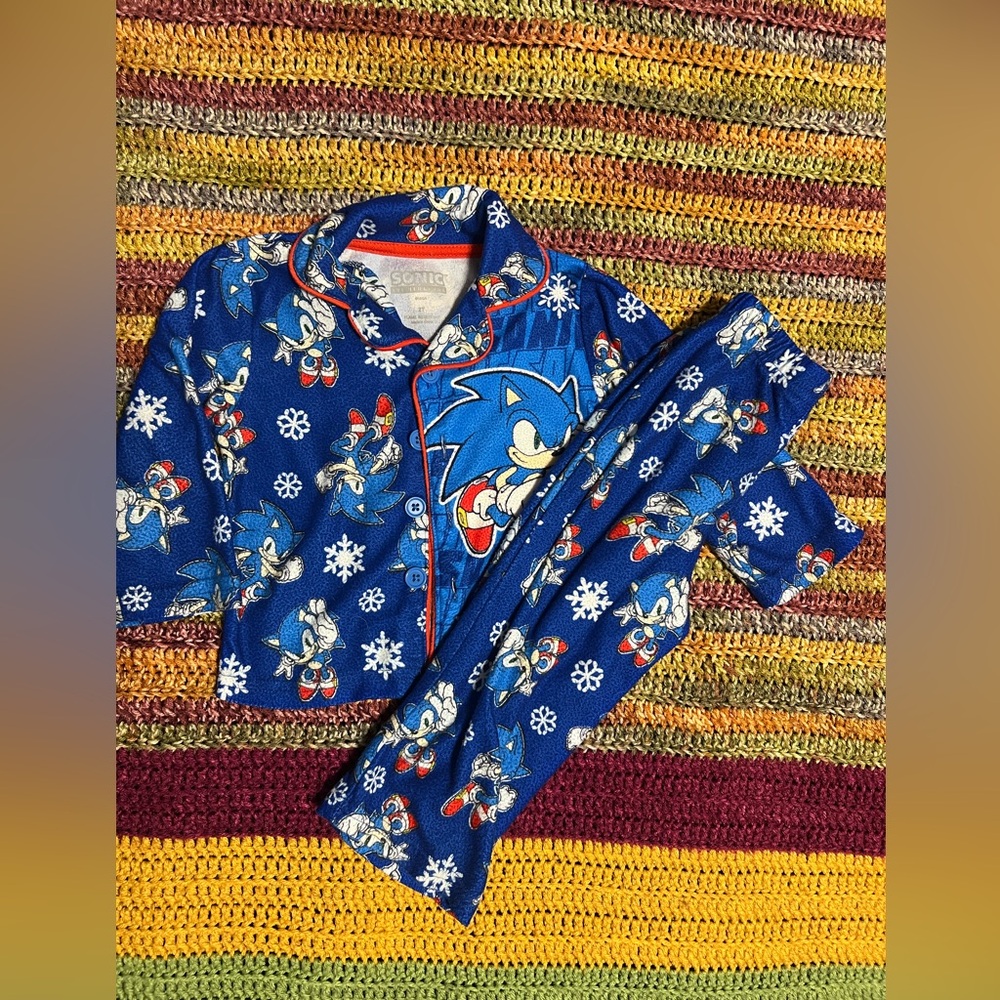 Sonic the Hedgehog Kids Blue Pajama Set